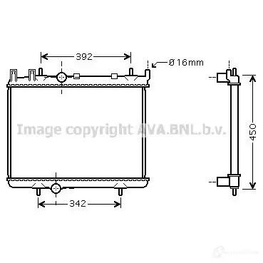 Радиатор охлаждения двигателя PRASCO PG009R01 6 pea2263 0EYSZ 2600618
