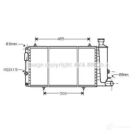 Радиатор охлаждения двигателя PRASCO T2C 9VO 2579047 4045385180493 cna2033