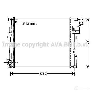 Радиатор охлаждения двигателя PRASCO 3464U8 rta2427 DS 952R006 2604125 изображение 0