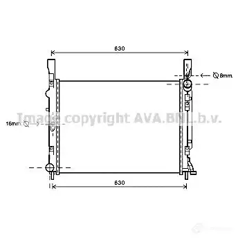 Радиатор охлаждения двигателя PRASCO VOF4QS 2604131 rta2472 RN91 8R003