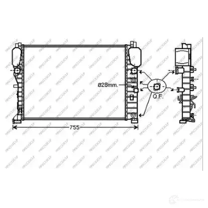 Радиатор охлаждения двигателя PRASCO 1437672819 C6 4LUW ME039R004 изображение 0
