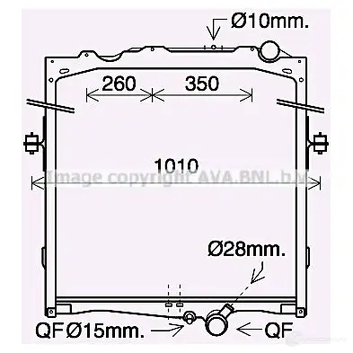 Радиатор охлаждения двигателя PRASCO 4045385217359 vl2084 1424652393 UI2V JYI