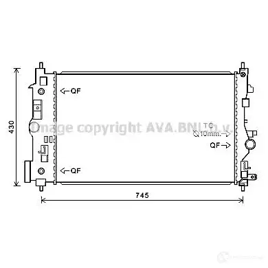 Радиатор охлаждения двигателя PRASCO 0H7BSA ol2546 2598116 OP 416R008 изображение 0