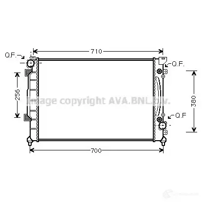 Радиатор охлаждения двигателя PRASCO aia2157 AD03 2R006 6JX2YB 2574704