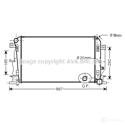 Радиатор охлаждения двигателя PRASCO ME919 R001 ms2402 2595848 RVO6WN