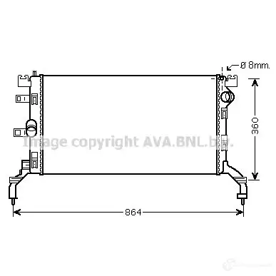 Радиатор охлаждения двигателя PRASCO rt2415 RN0 86R006 2603746 9IMIU изображение 0