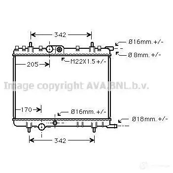 Радиатор охлаждения двигателя PRASCO EI3DR9K ME919R0 06 2596224 msa2403