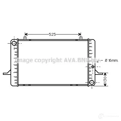 Радиатор охлаждения двигателя PRASCO OT YV4UQ 2584344 fda2049 4045385096657