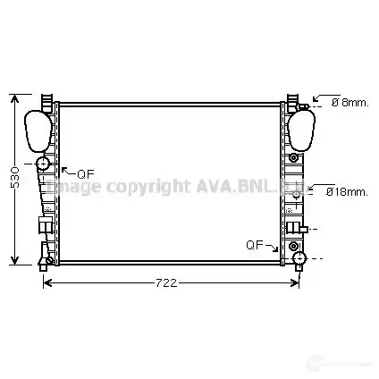Радиатор охлаждения двигателя PRASCO ME522 R004 MTR807H msa2309 2596204