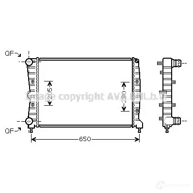 Радиатор охлаждения двигателя PRASCO CEUO02O AA340 R005 2574906 al2087