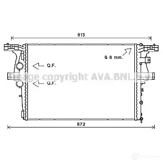 Радиатор охлаждения двигателя PRASCO FT929R00 2 2590424 T4GS0L0 iv2126