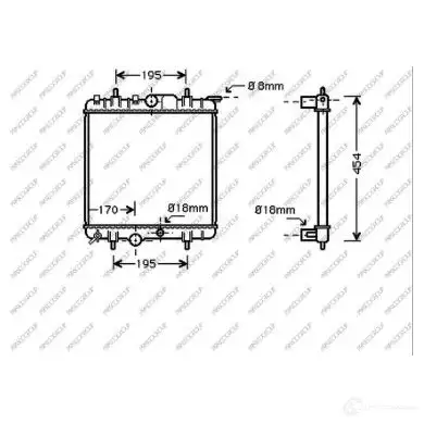 Радиатор охлаждения двигателя PRASCO pg420r020 1437690013 1 92MM изображение 0