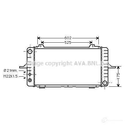 Радиатор охлаждения двигателя PRASCO F9 35T 4045385019724 fd2189 2582882 изображение 0