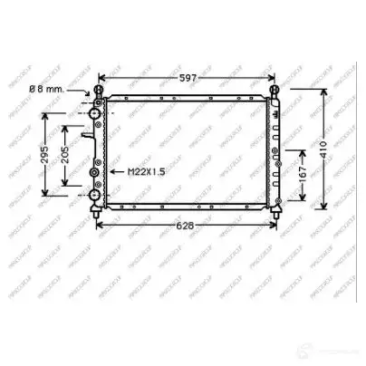 Радиатор охлаждения двигателя PRASCO D 1EA074 1437648017 aa070r004