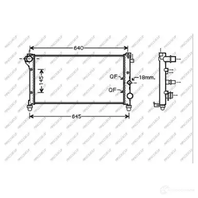 Радиатор охлаждения двигателя PRASCO FT122R003 4J3YS 3D 1437690188
