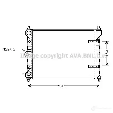 Радиатор охлаждения двигателя PRASCO vna2095 MB15OK 1 1198256710 4045385228034