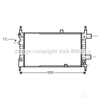 Радиатор охлаждения двигателя PRASCO ol2068 W 43DM 4045385031535 2597915