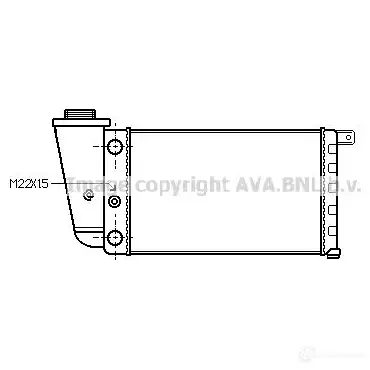 Радиатор охлаждения двигателя PRASCO AB 017R002 E7H1F 2585672 ft2097