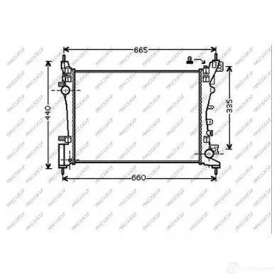 Радиатор охлаждения двигателя PRASCO 1437668323 OP035R005 ZU1MN 7W изображение 0