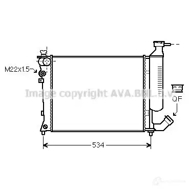 Радиатор охлаждения двигателя PRASCO cna2154 2BUPTDV CI4 20R024 2579095 изображение 0