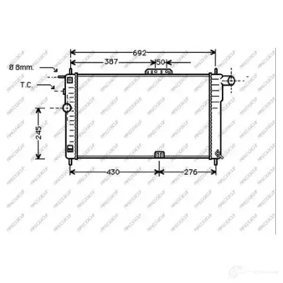 Радиатор охлаждения двигателя PRASCO 2371 NJ DW001R001 1437690837 изображение 0