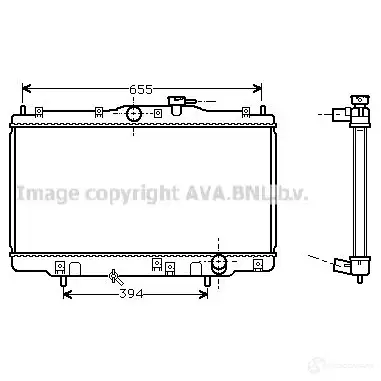 Радиатор охлаждения двигателя PRASCO fda2203 G2OCGT 2584384 FD908R0 03