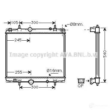 Радиатор охлаждения двигателя PRASCO TLP50R4 FT1 52R001 2600623 pea2274