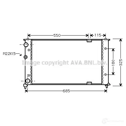 Радиатор охлаждения двигателя PRASCO KLDJGY D 1198256766 4045385228344 vna2192