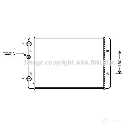 Радиатор охлаждения двигателя PRASCO 1198256738 I2 X3CW vna2131 4045385228201