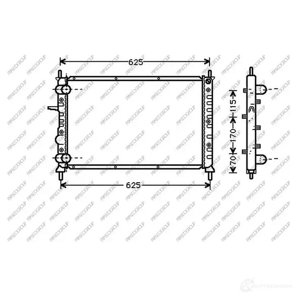 Радиатор охлаждения двигателя PRASCO FS 123E ft715r004 1437670004