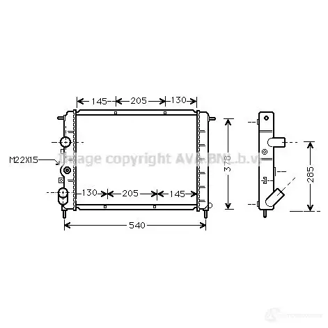 Радиатор охлаждения двигателя PRASCO ZBSE1X1 R N320R009 rt2258 2603693