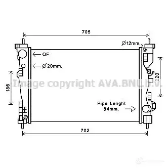 Радиатор охлаждения двигателя PRASCO AA34 4R002 ala2120 SEIPRX 2575013