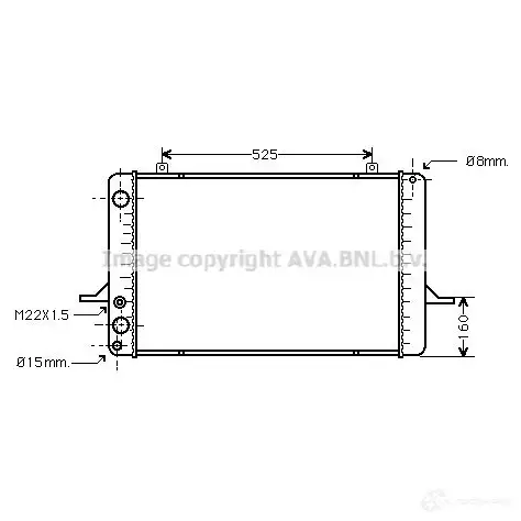 Радиатор охлаждения двигателя PRASCO fda2035 OXE 8HQS 4045385096619 2584340