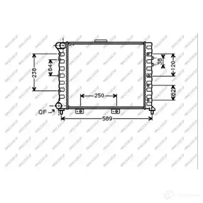 Радиатор охлаждения двигателя PRASCO AA080R004 1437670312 2CRP 7