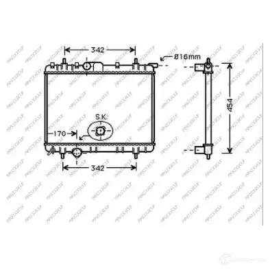 Радиатор охлаждения двигателя PRASCO PG009R015 75MCX2 4 1437691797 изображение 0