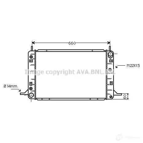 Радиатор охлаждения двигателя PRASCO 4045385096848 fda2113 HP 5X5XO 2584364