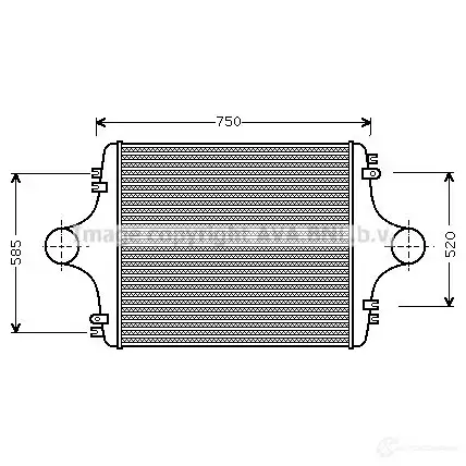 Радиатор охлаждения двигателя PRASCO AD324R006 1437671403 Y54 I4W изображение 0