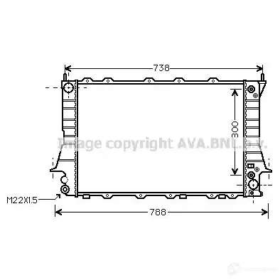 Радиатор охлаждения двигателя PRASCO 2574693 aia2084 4045385094936 MZFG AA8