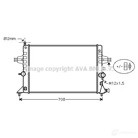 Радиатор охлаждения двигателя PRASCO ola2440 47JJA 2598495 OP 017R015