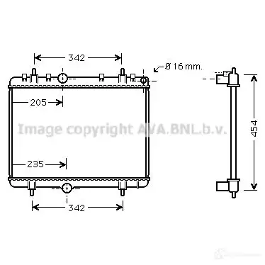 Радиатор охлаждения двигателя PRASCO 6YBK7O6 pea2330 CI 425R005 2600639