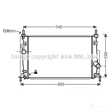 Радиатор охлаждения двигателя PRASCO H8PZB M Z330R001 2597328 mz2237