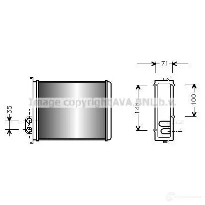 Радиатор охлаждения двигателя PRASCO RN 322R011 GZ5SQWM 2603733 rt2362 изображение 0