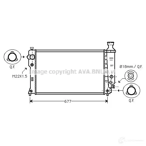Радиатор охлаждения двигателя PRASCO PG055R01 8 5NSZ40 2600552 pea2131
