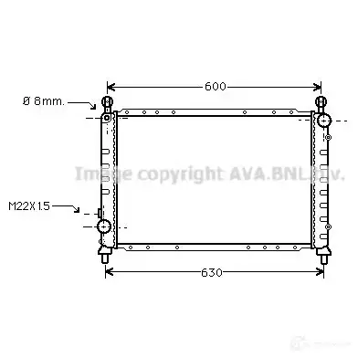 Радиатор охлаждения двигателя PRASCO GI0X2FT AA070R00 2 ala2076 2575004