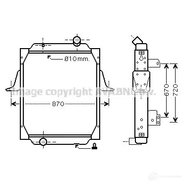 Радиатор охлаждения двигателя PRASCO 4045385093137 2601922 re2067 OL8DW U