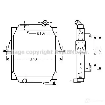 Радиатор охлаждения двигателя PRASCO Z HLM8L re2059 4045385074402 2601919
