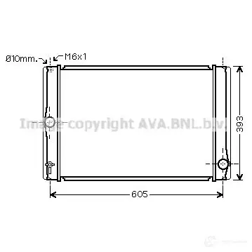 Радиатор охлаждения двигателя PRASCO ZBLTQ1 T Y090R006 toa2400 2607030