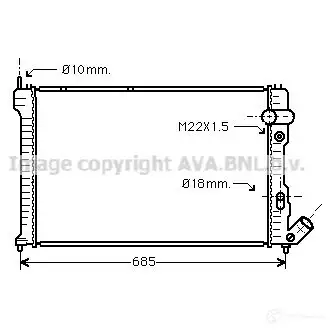 Радиатор охлаждения двигателя PRASCO cna2071 MU 2Z11 4045385095728 2579056