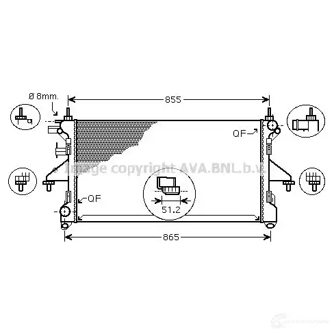 Радиатор охлаждения двигателя PRASCO ME 919R003 EZDSP msa2444 2596227