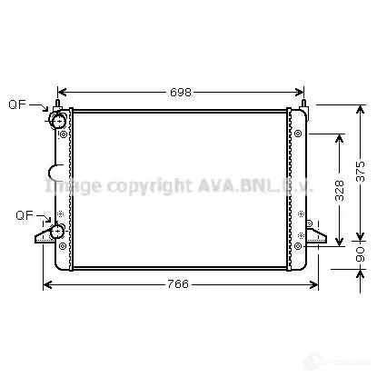 Радиатор охлаждения двигателя PRASCO FD078R 001 KLJPU 2584409 fda2396 изображение 0